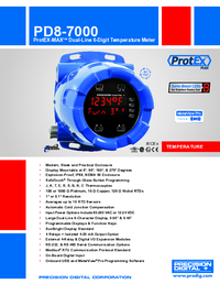 Thumbnail of document Data Sheet - PD8-7000 ProtEX-MAX Explosion-Proof Temperature Meter